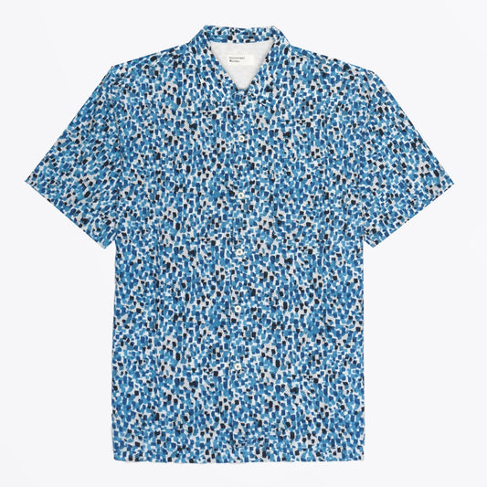 - Organic Print Camp Shirt - Sorrento