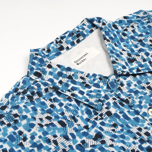 - Organic Print Camp Shirt - Sorrento