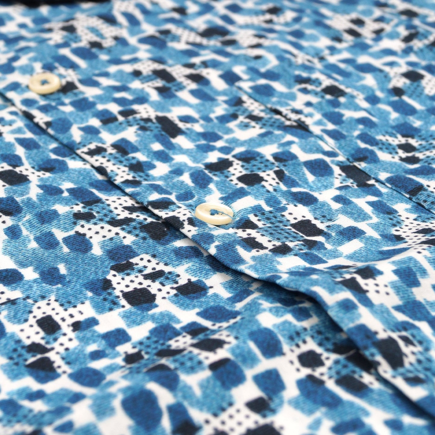 - Organic Print Camp Shirt - Sorrento