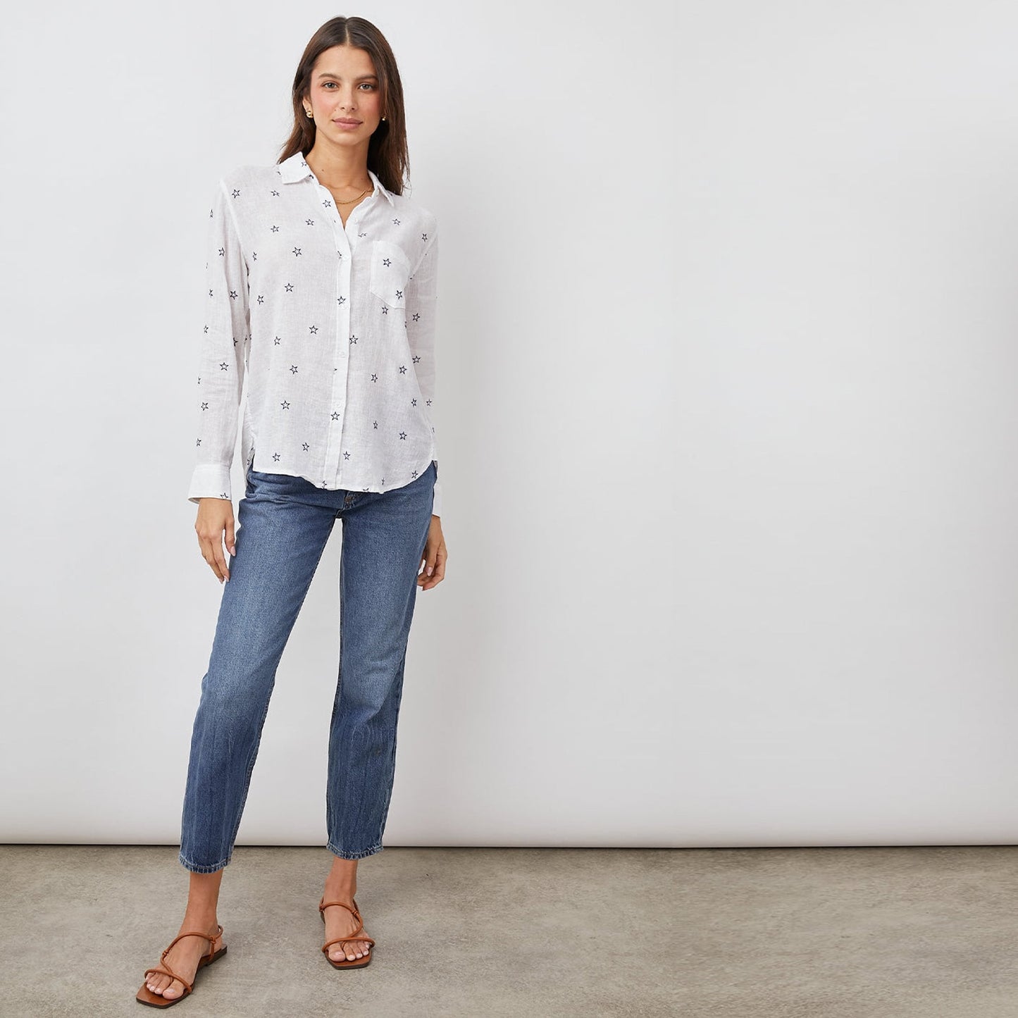 - Charli White Shirt - Flock Midnight Stars