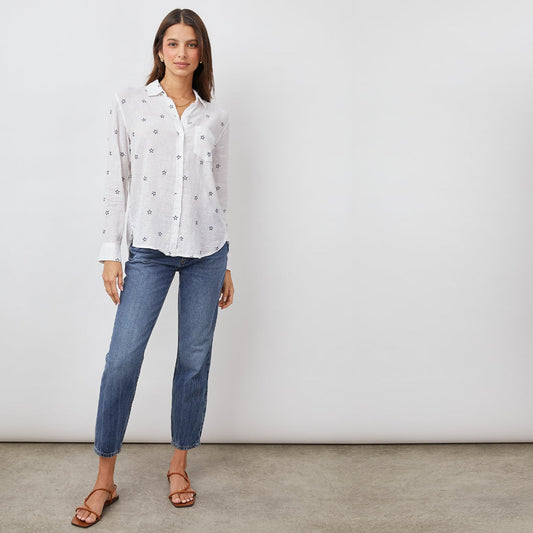 - Charli White Shirt - Flock Midnight Stars