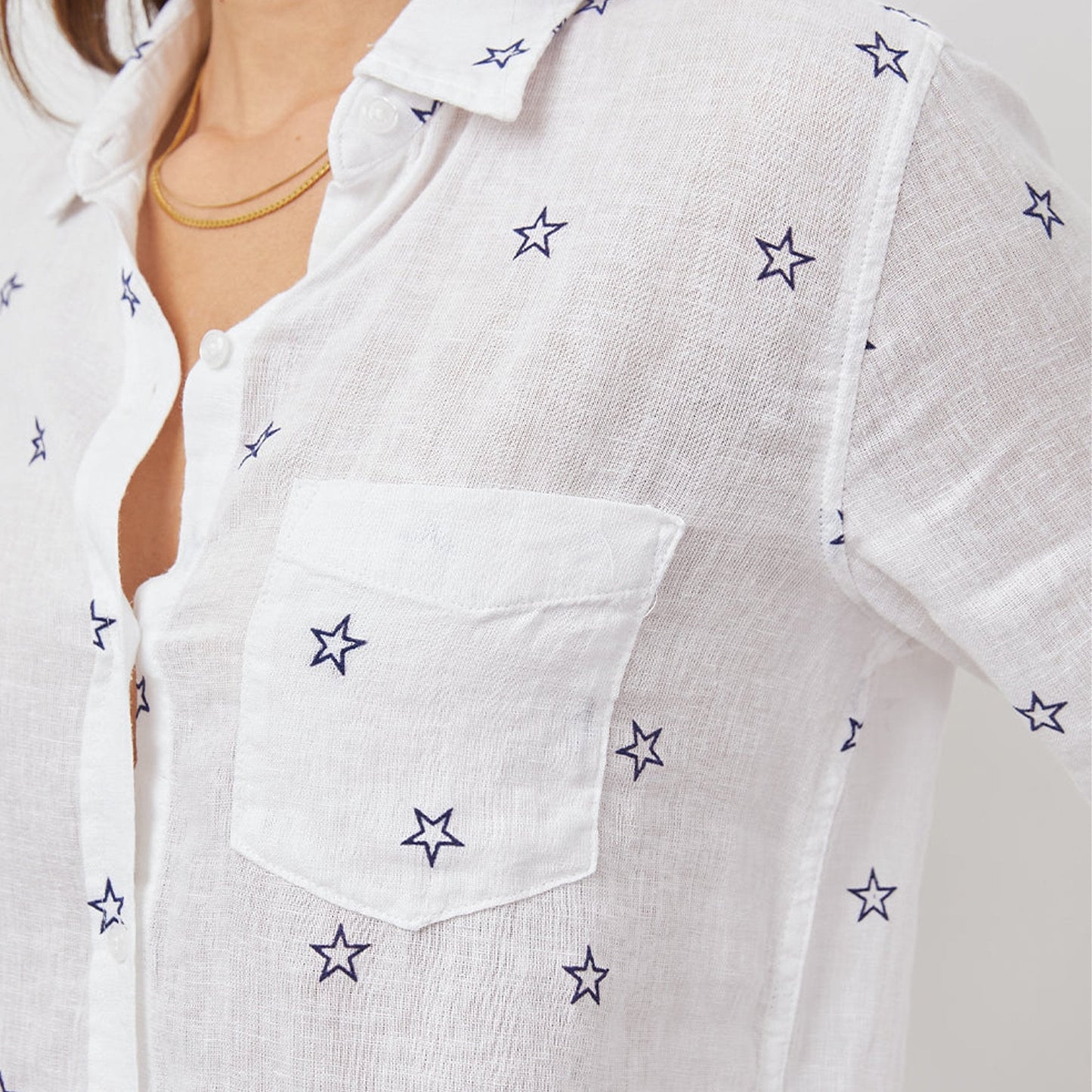 - Charli White Shirt - Flock Midnight Stars