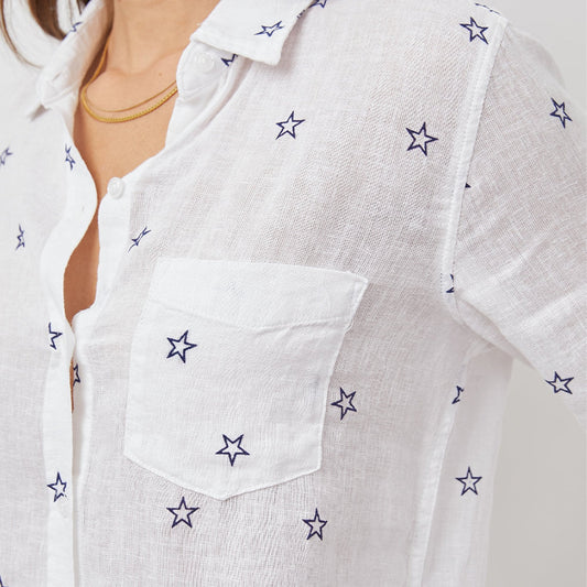 - Charli White Shirt - Flock Midnight Stars