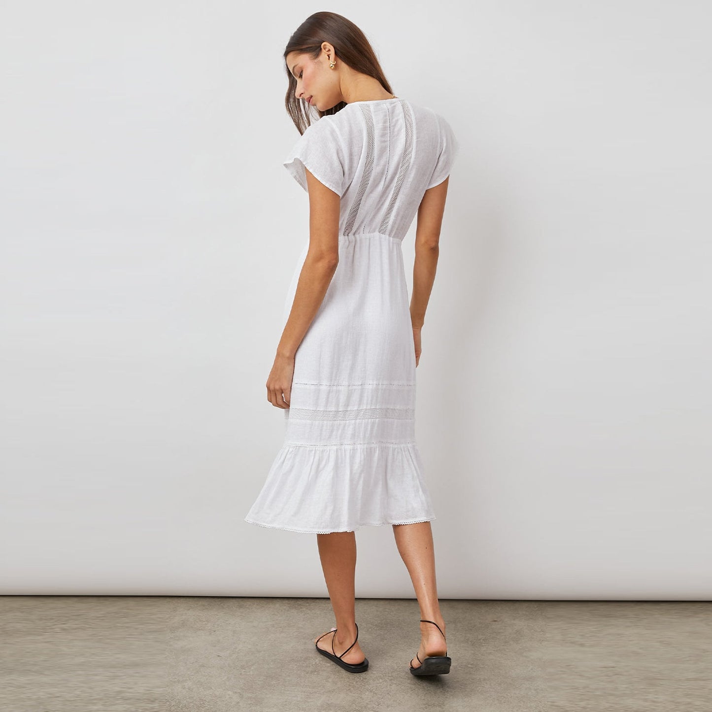 - Kiki White Dress - White Lace Detail