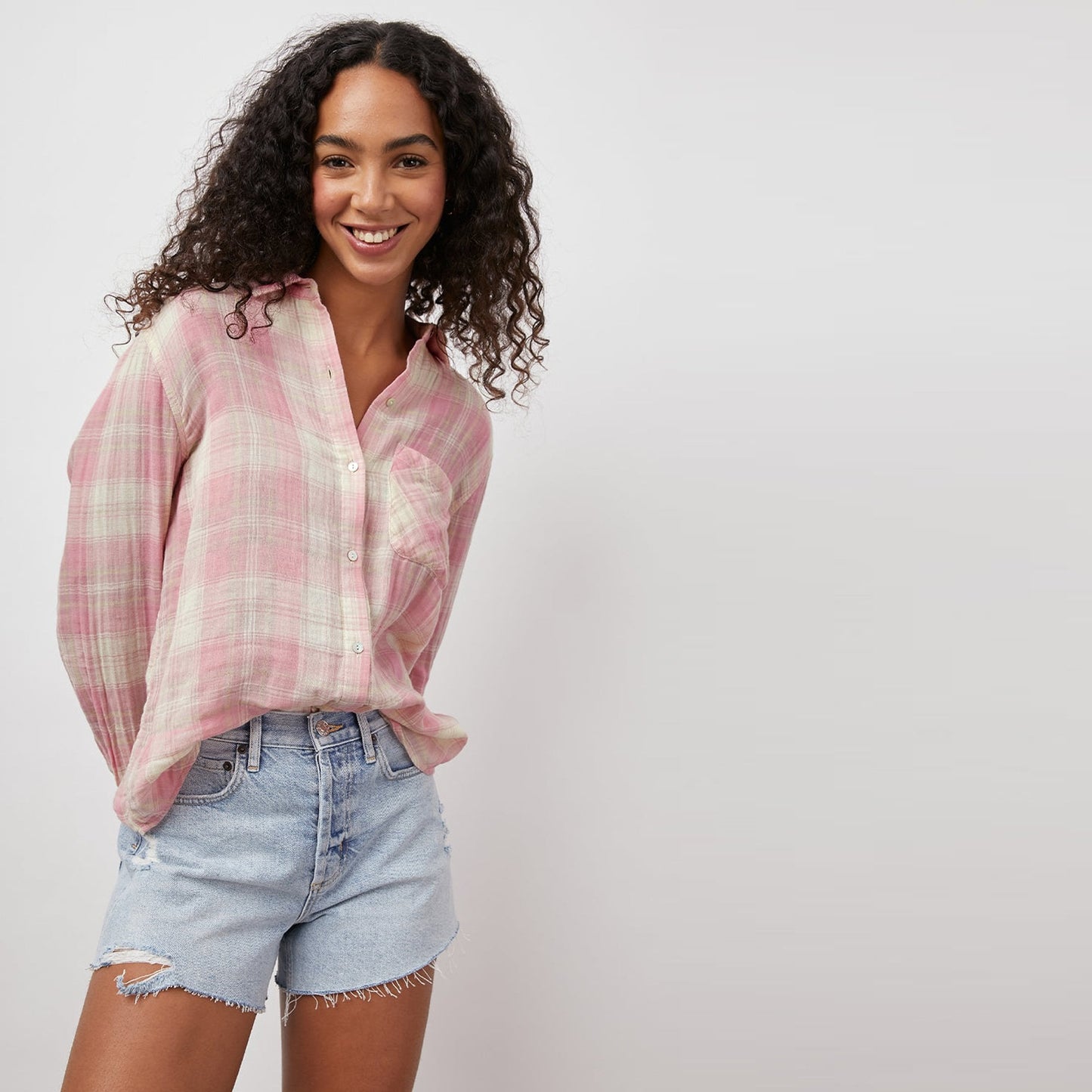 - Ellis Shirt - Rose Sand Ivory