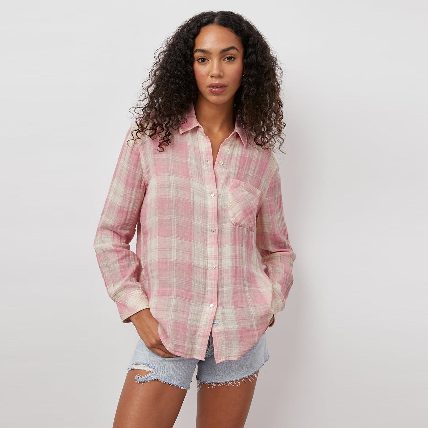 - Ellis Shirt - Rose Sand Ivory