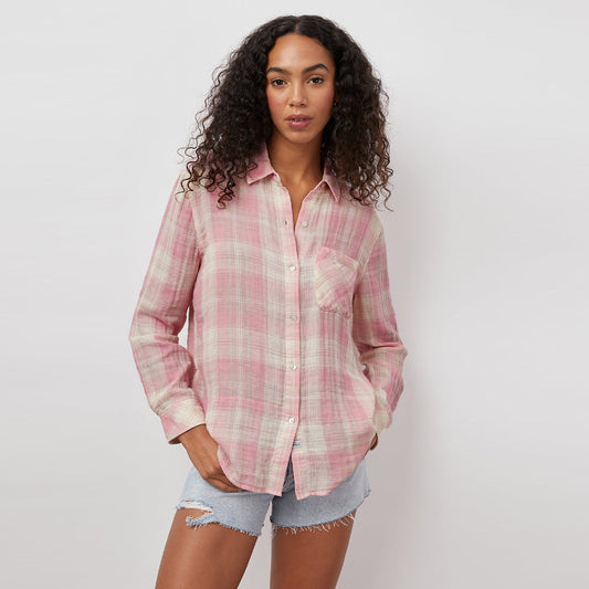 - Ellis Shirt - Rose Sand Ivory