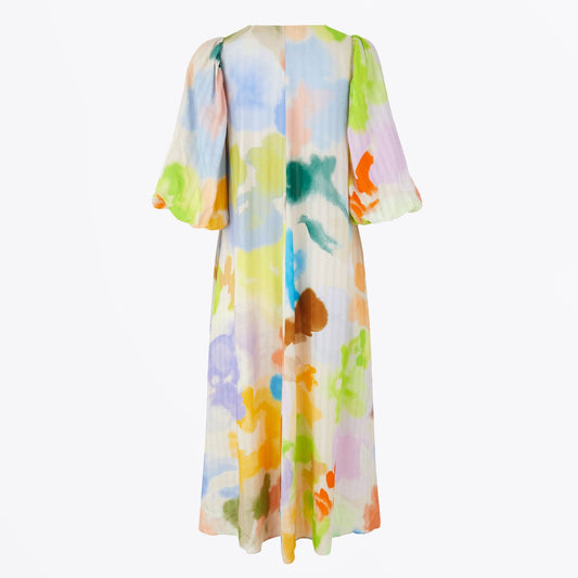Julia Seersucker Dress - Airbrush at Noon