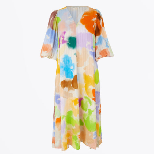 Julia Seersucker Dress - Airbrush at Noon
