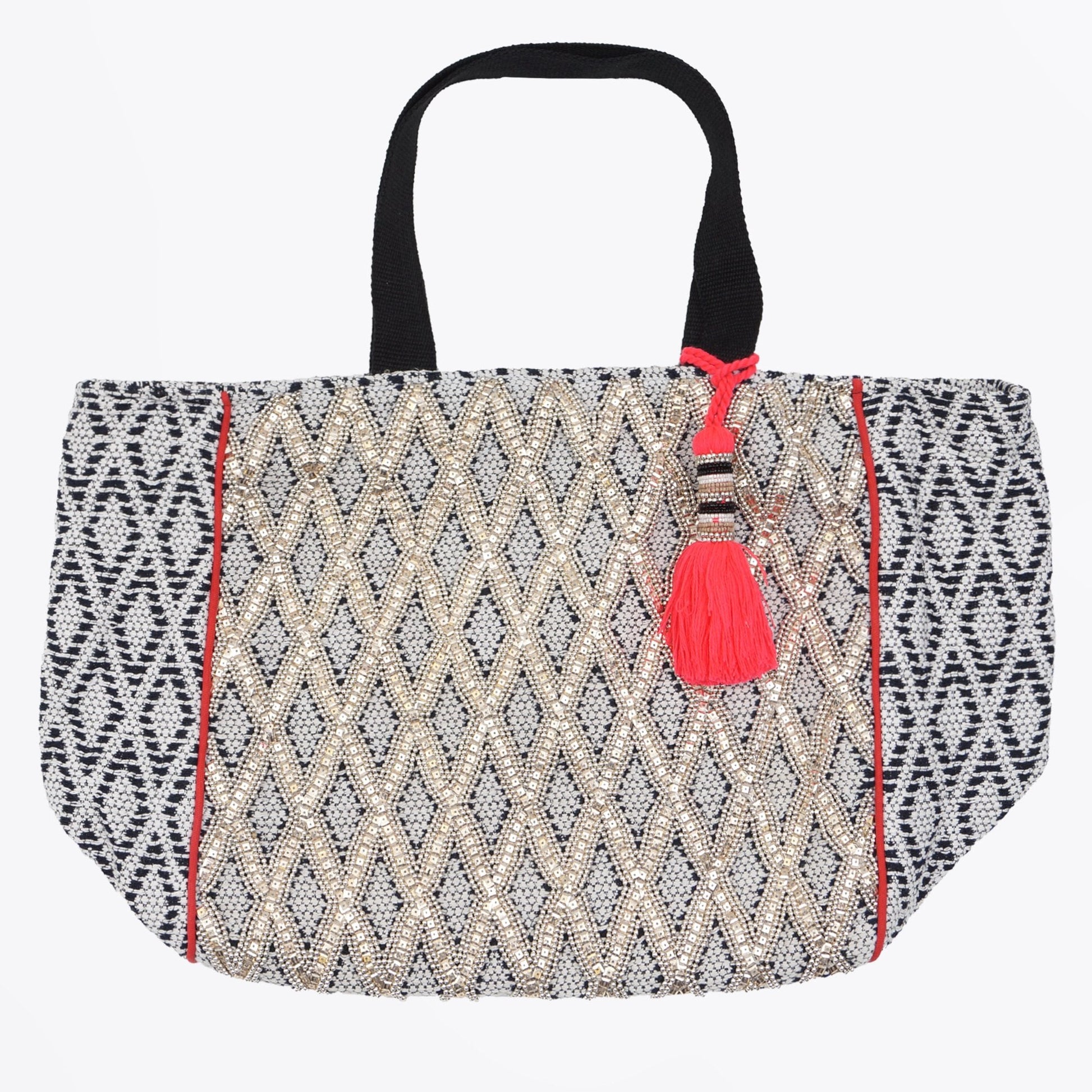 Handprint - Handmade Sequin Beaded Bag - Multi
