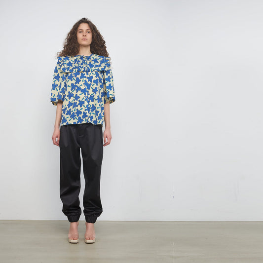 - Vinja Top - Bright Blue/Cream