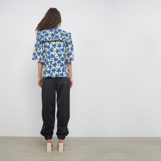 - Vinja Top - Bright Blue/Cream