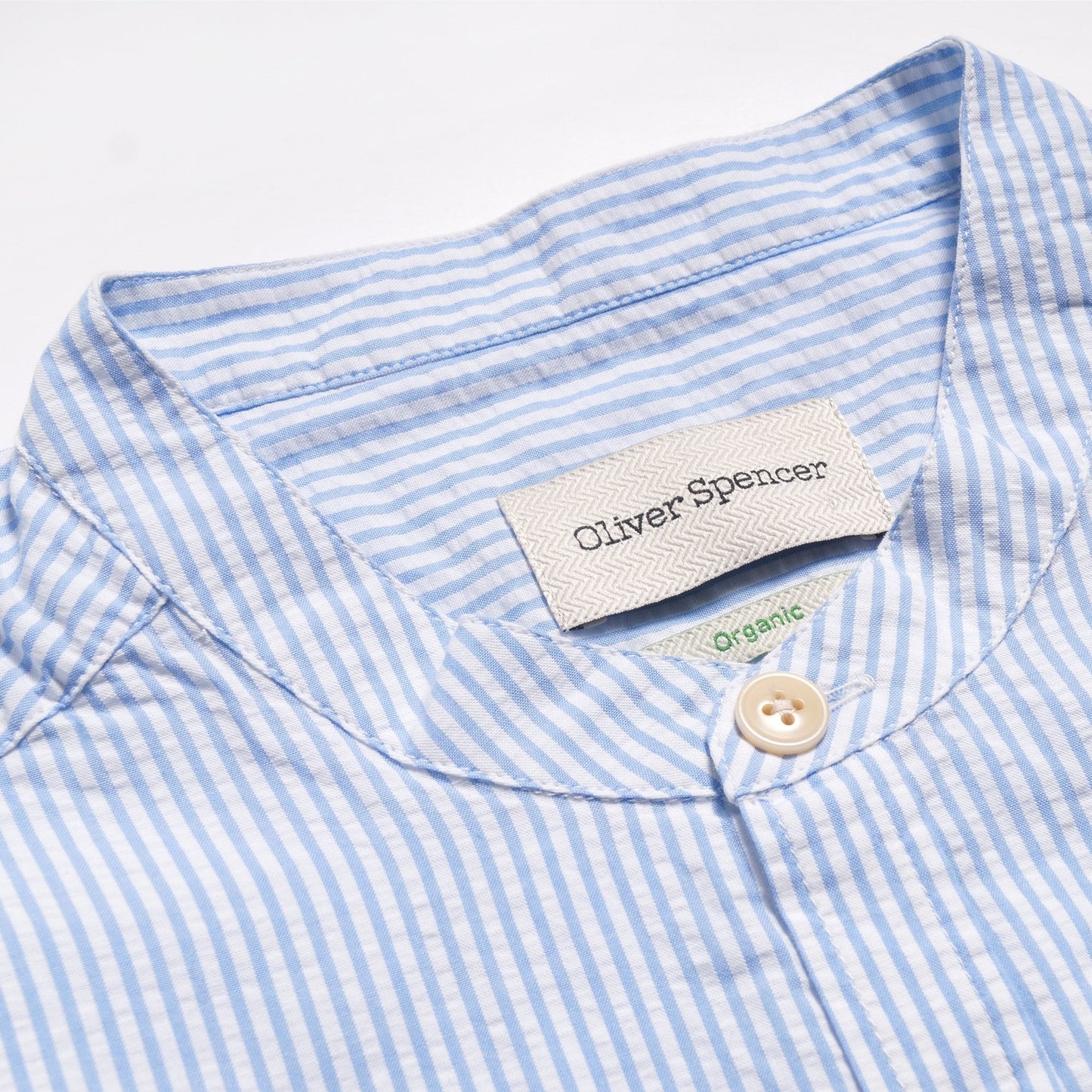 - Carbis Grandad Shirt - Blue