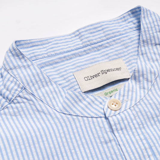 - Carbis Grandad Shirt - Blue