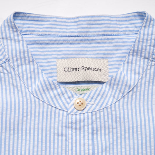 - Carbis Grandad Shirt - Blue