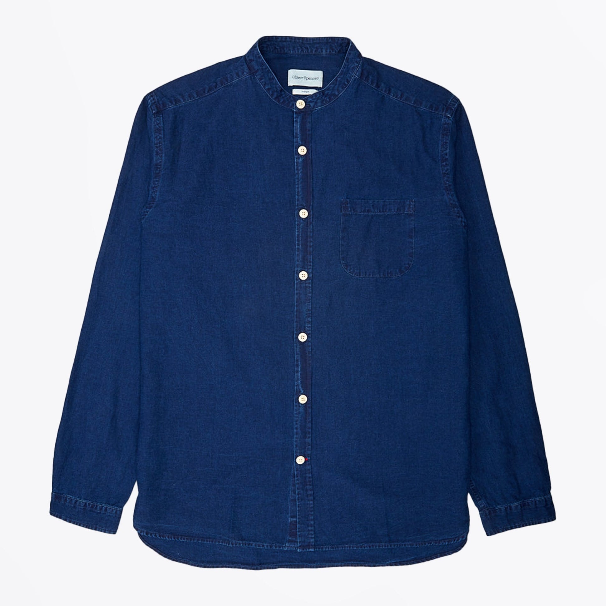 Oliver Joppa Grandad Shirt - Indigo
