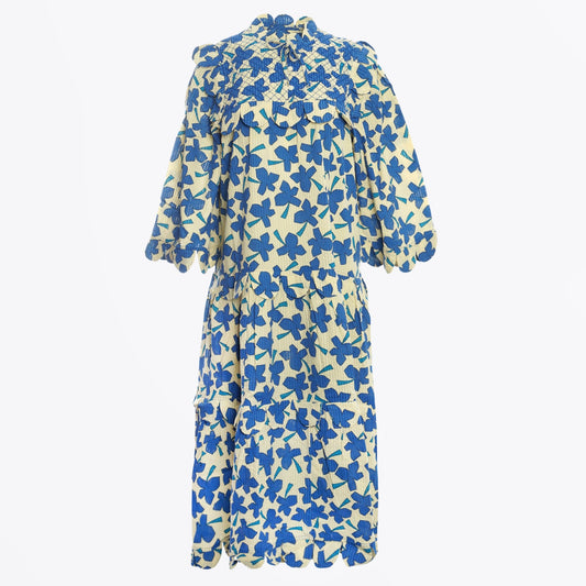 Loan Mae Dress - Bright Blue/Cream
