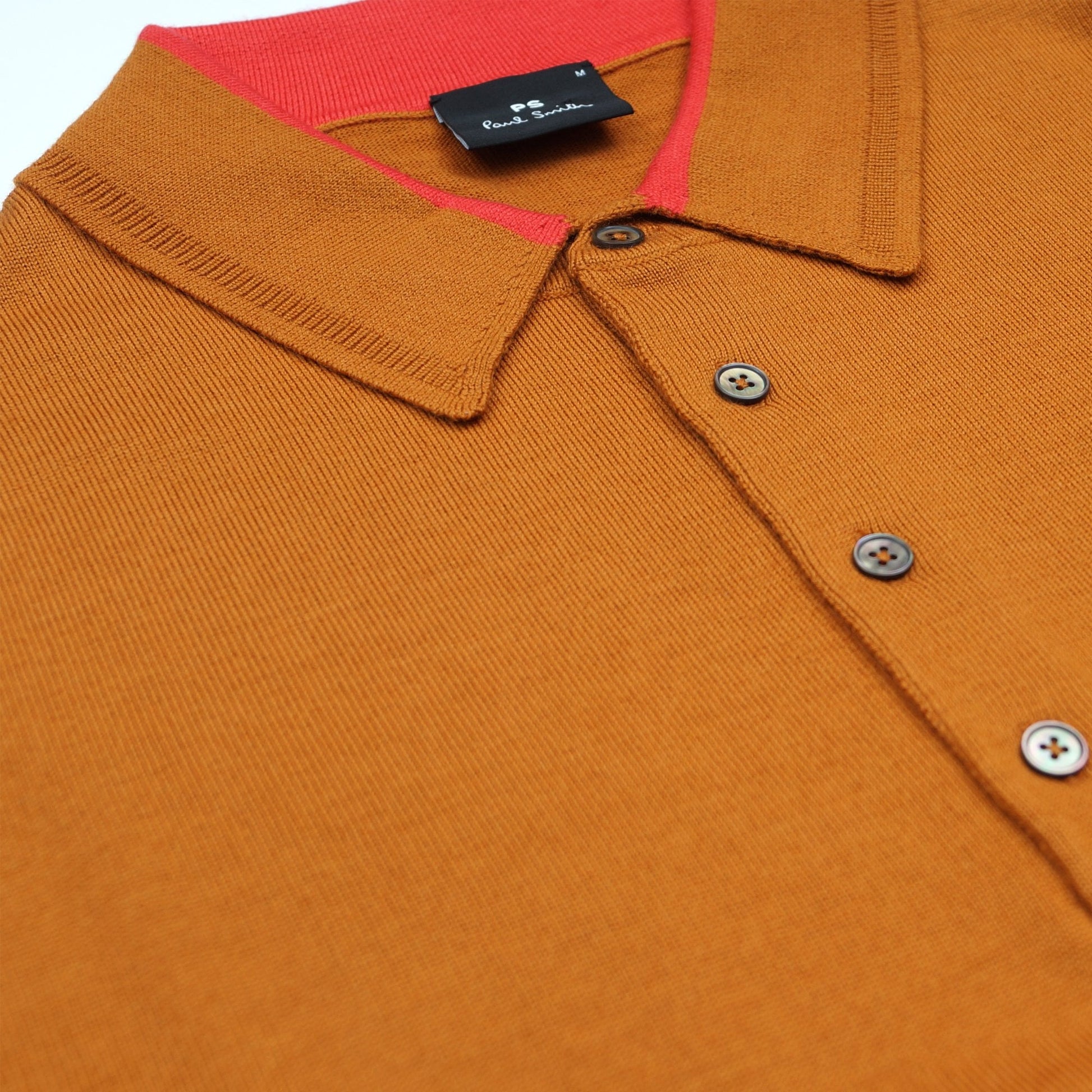 Paul Long Sleeve Pullover Polo - Light Rust