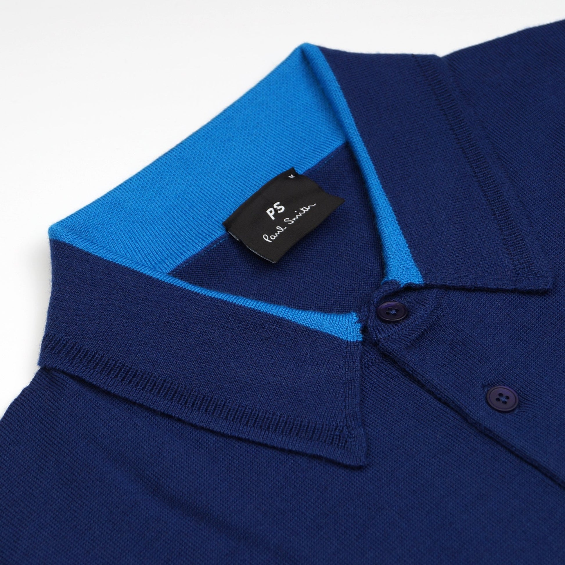 Paul - Long Sleeve Pullover Polo - Cobalt Blue