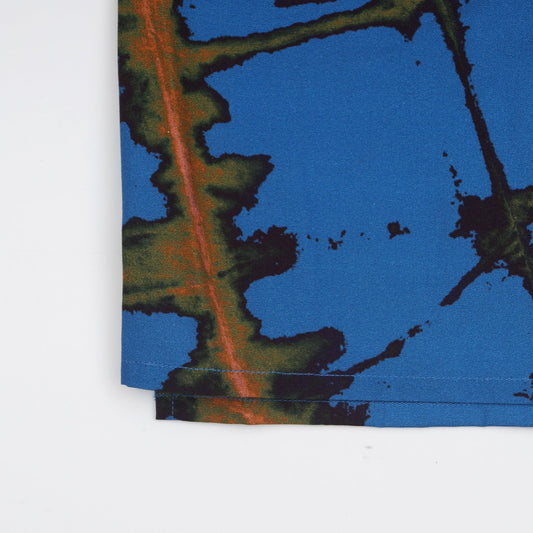 - Casual Fit Printed Shirt - Green Blue