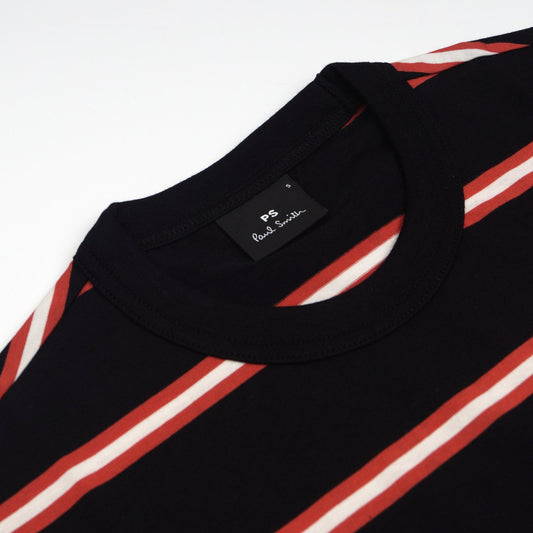 - Striped T-Shirt -Black