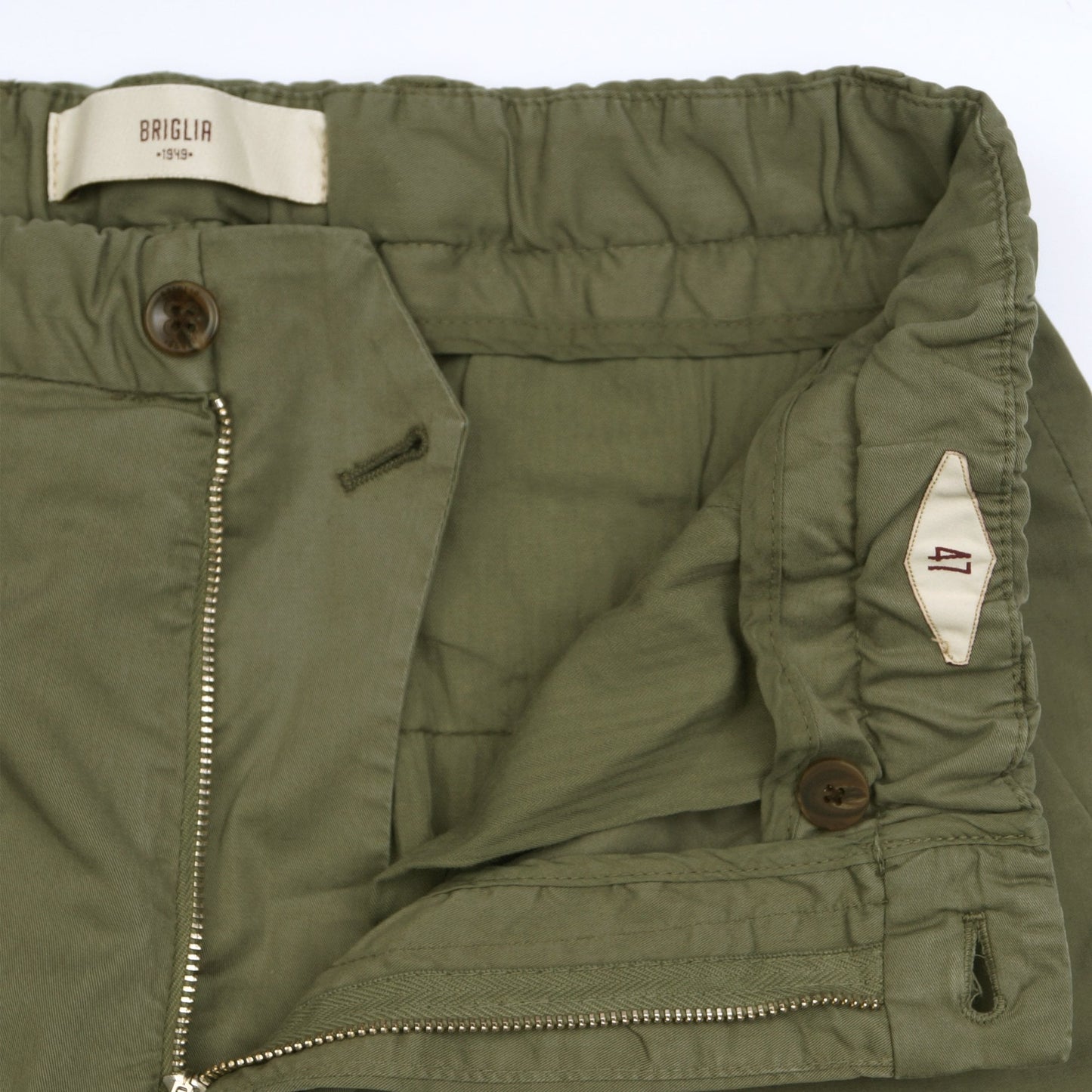 - Straight Leg Trousers - Green