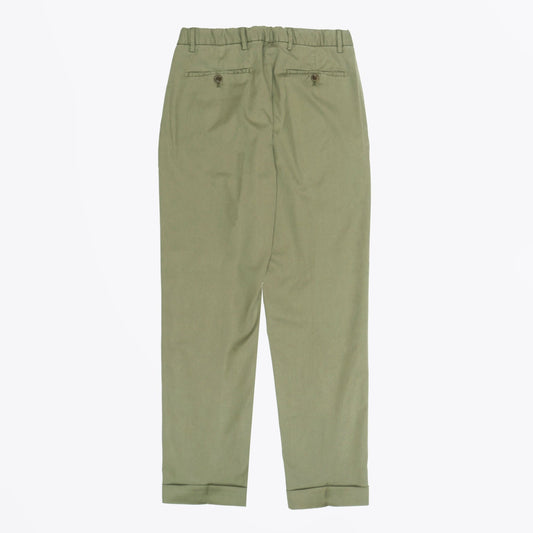 - Straight Leg Trousers - Green