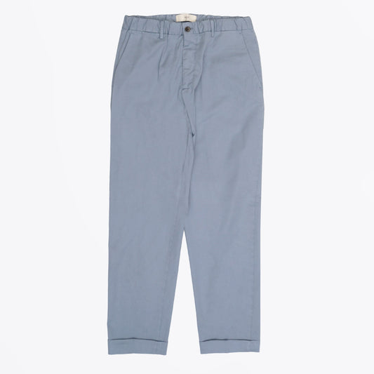 - Straight Leg Trousers - Light Blue