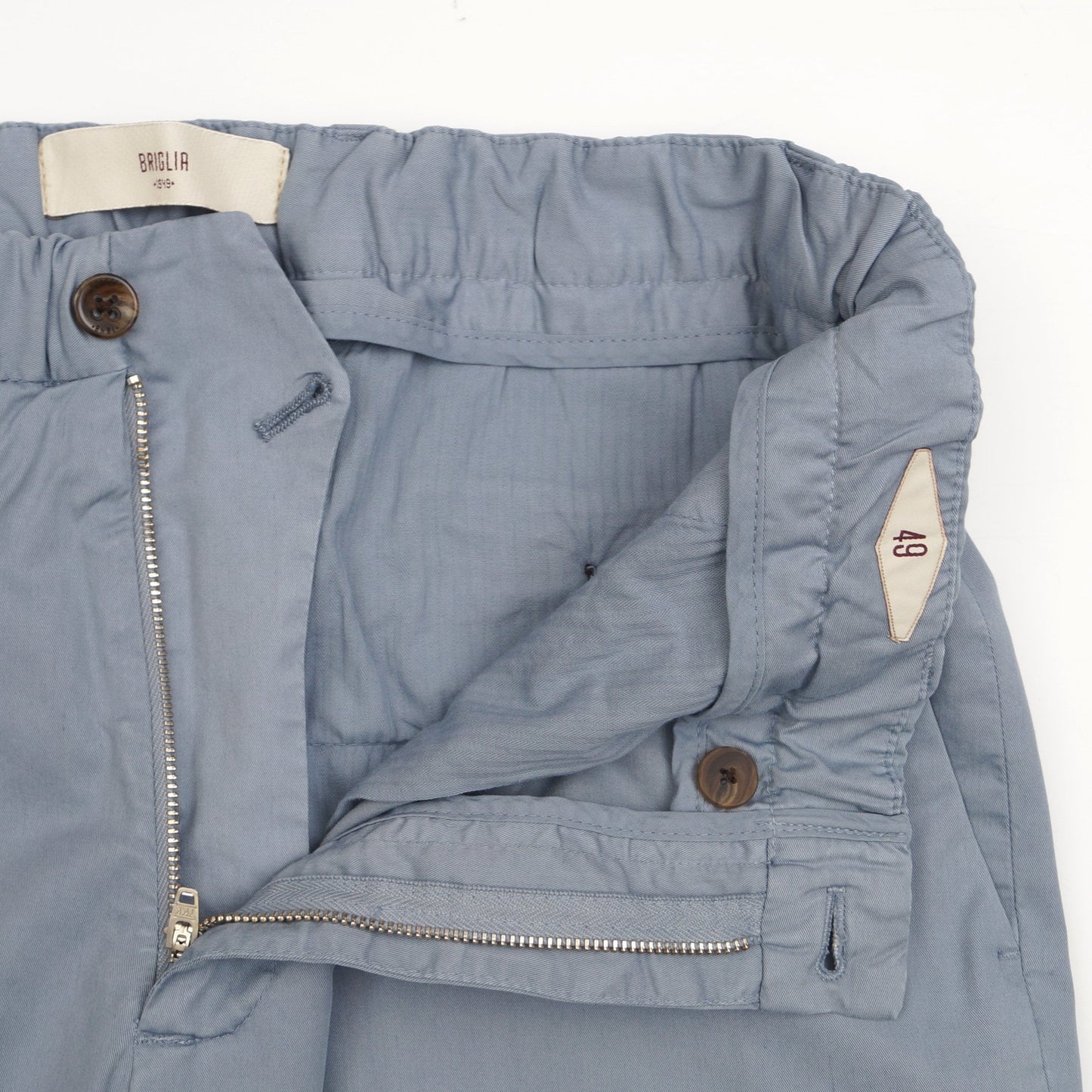 - Straight Leg Trousers - Light Blue