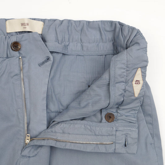 - Straight Leg Trousers - Light Blue