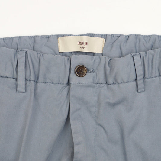 - Straight Leg Trousers - Light Blue