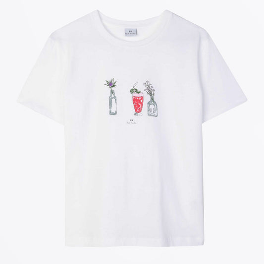 - Short Sleeve Cocktail T-Shirt - White