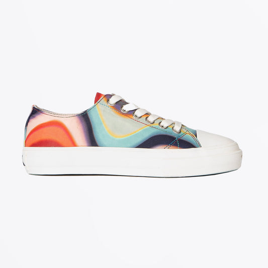 Kinsey Canvas Swirl Trainers - Multi