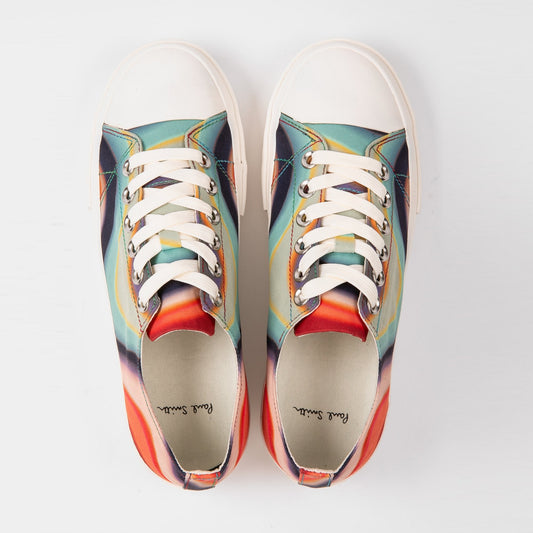 Kinsey Canvas Swirl Trainers - Multi