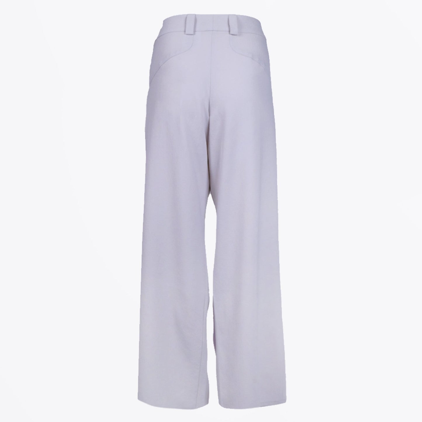 - Straight Leg Button Front Trouser - Marble