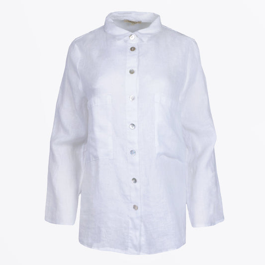 - Ritibi - Linen Blouse - White