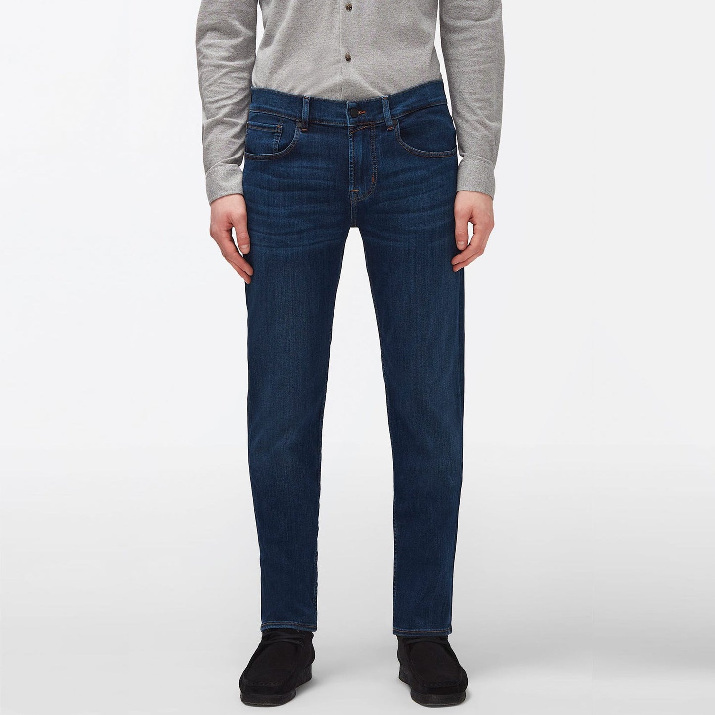 - Slimmy Tapered Luxe Perf Plus - Mid Blue