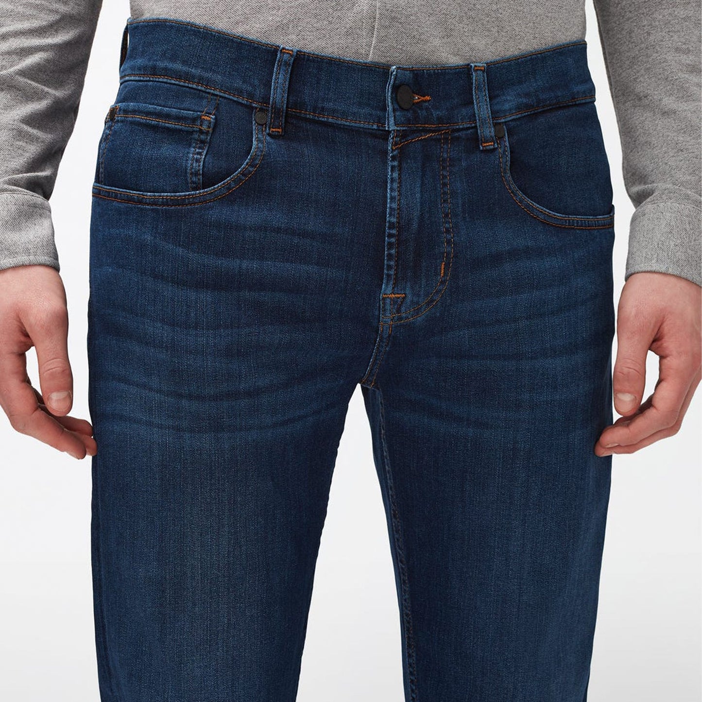 - Slimmy Tapered Luxe Perf Plus - Mid Blue