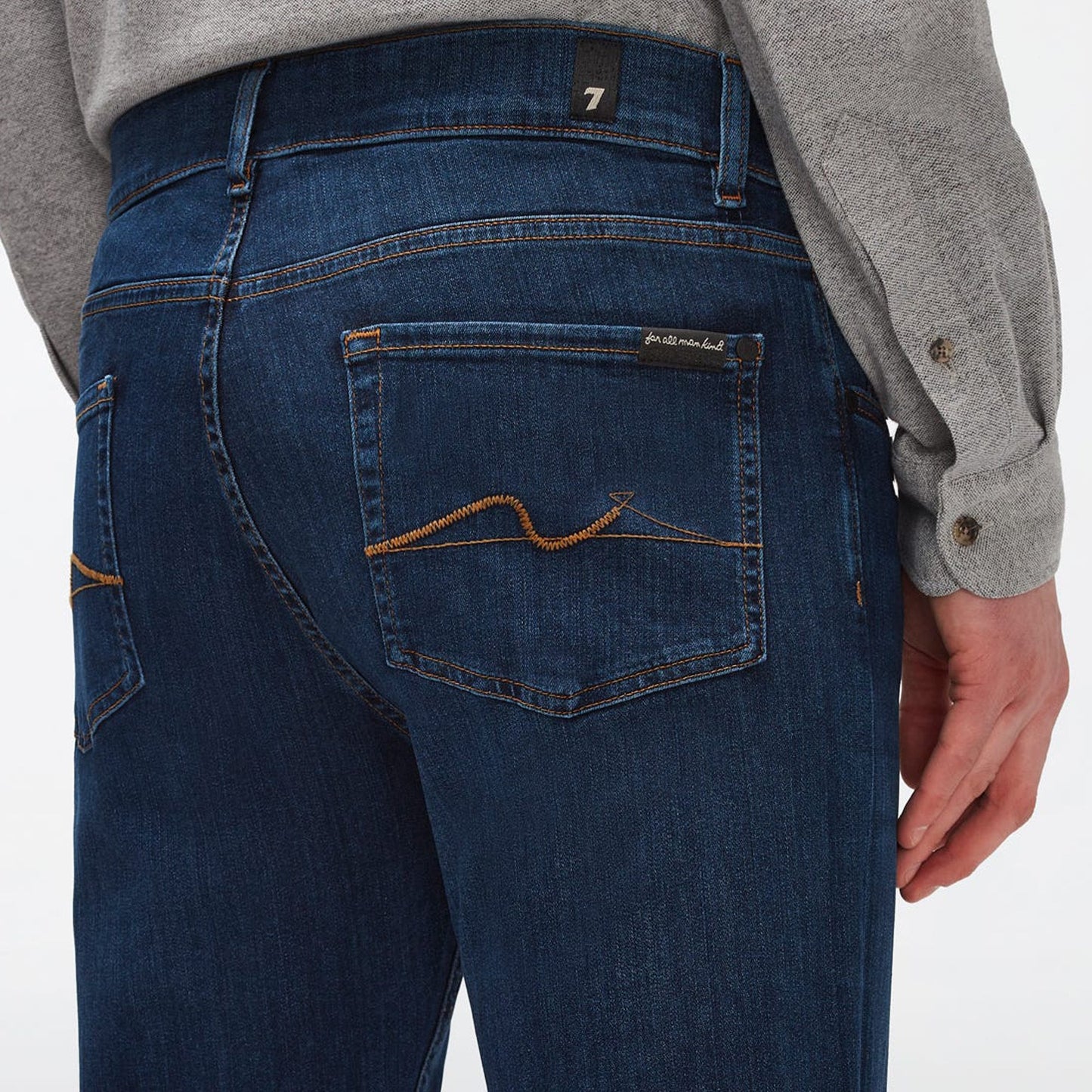 - Slimmy Tapered Luxe Perf Plus - Mid Blue