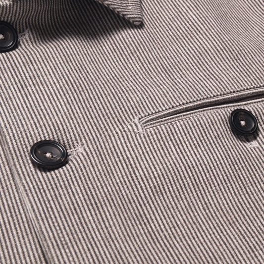 - Piquet Stripe Work Jacket - Nero