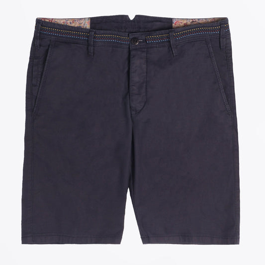 - B-Tigris - Slim Textured Shorts - Navy