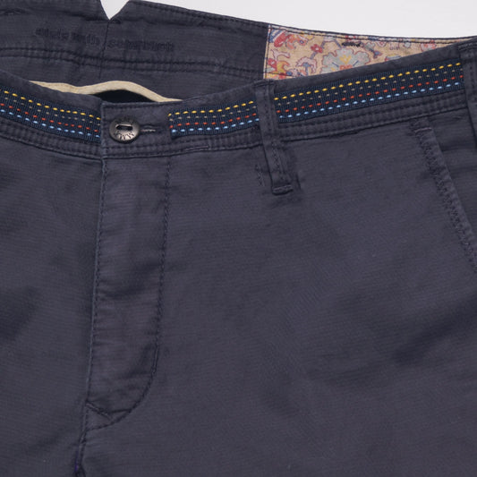 - B-Tigris - Slim Textured Shorts - Navy