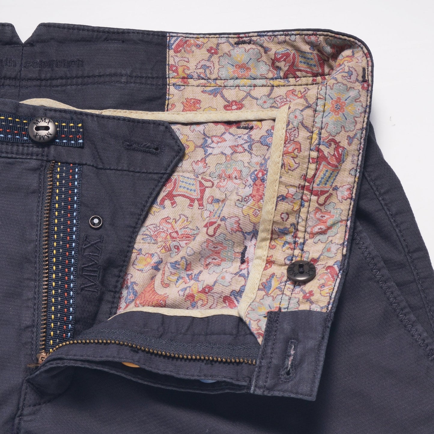 - B-Tigris - Slim Textured Shorts - Navy