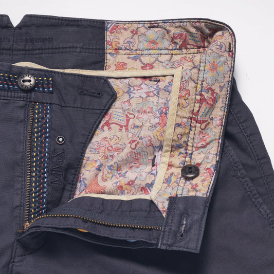 - B-Tigris - Slim Textured Shorts - Navy