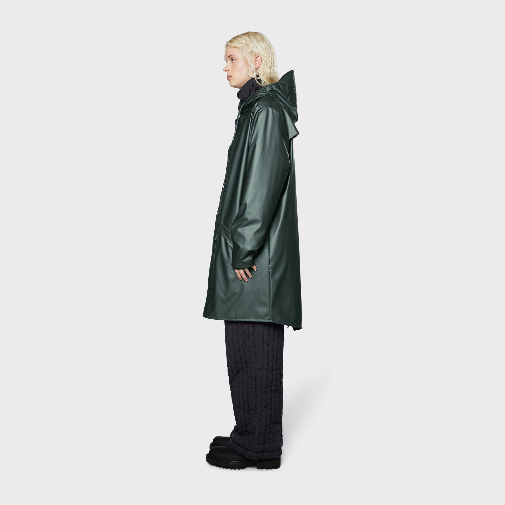 Rains Long Jacket - Silver Pine