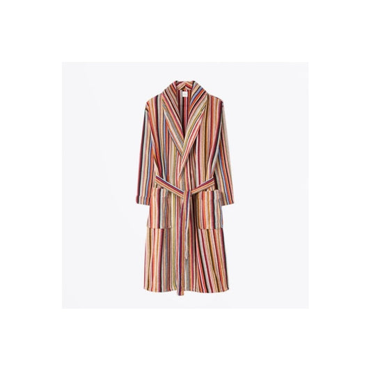 - Signature Stripe Towelling Dressing Gown - Multi