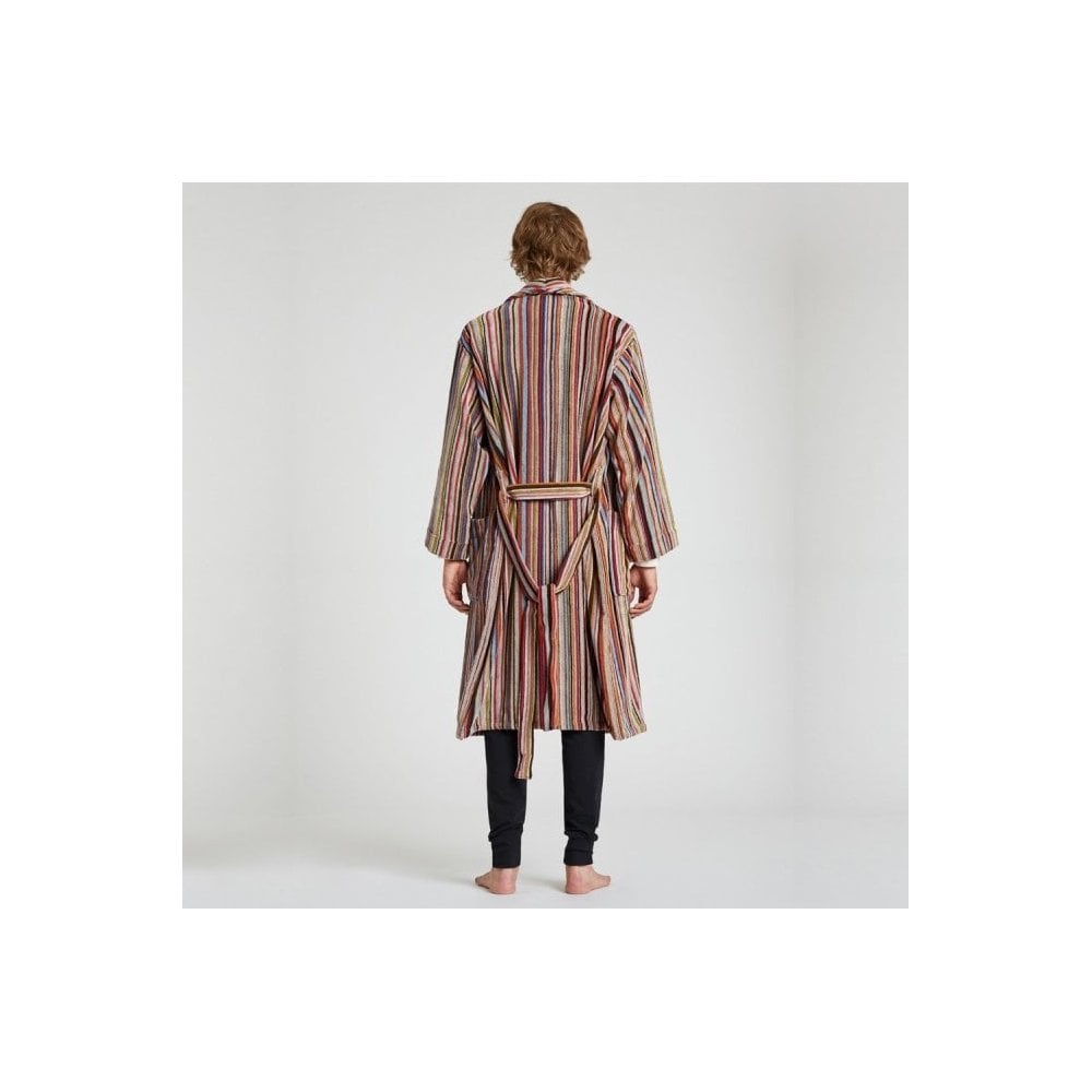 - Signature Stripe Towelling Dressing Gown - Multi