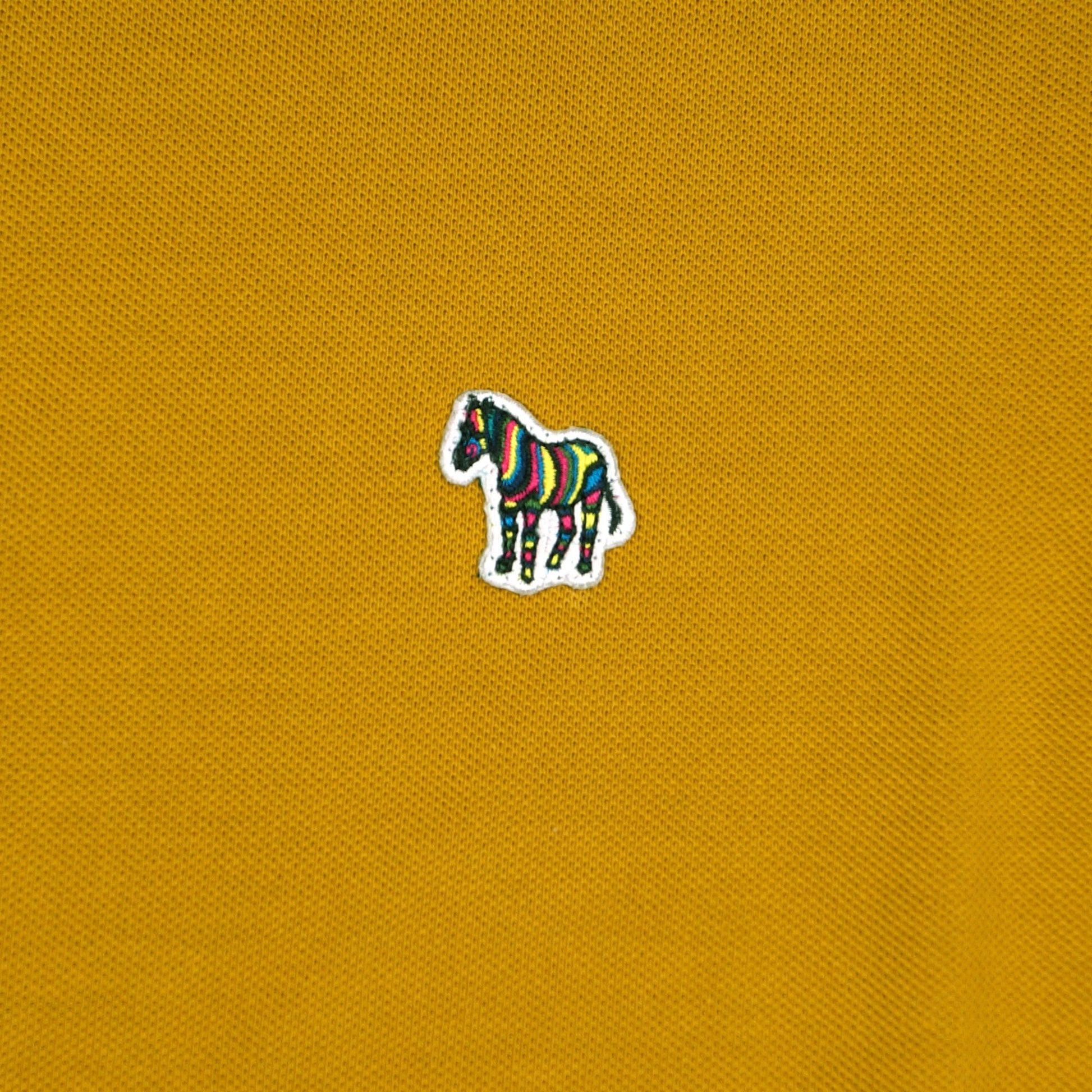 Paul Long Sleeved Zebra Polo Shirt - Ochre
