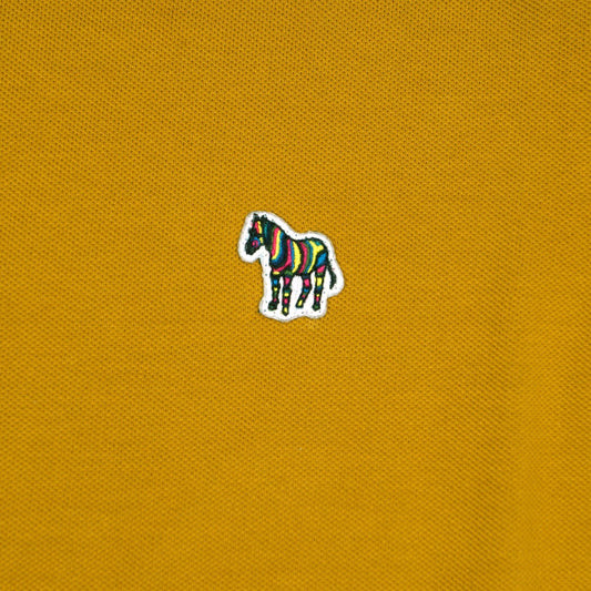 Long Sleeved Zebra Polo Shirt - Ochre