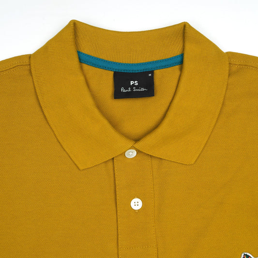 Long Sleeved Zebra Polo Shirt - Ochre